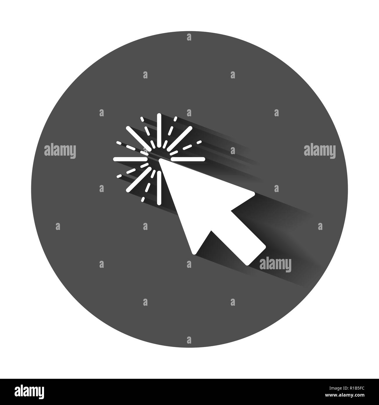 Computer mouse cursor icon in flat style. Arrow cursor vector