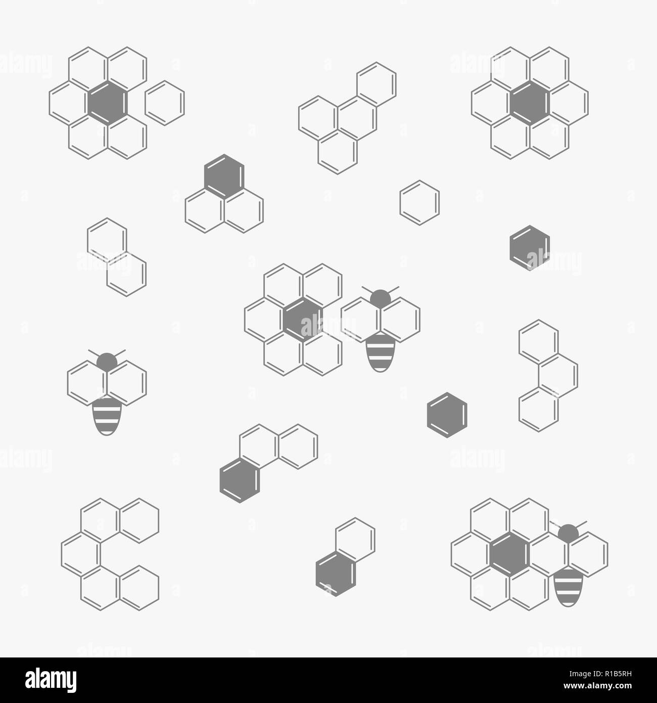 Benzene hexagonal shape Black and White Stock Photos & Images Alamy