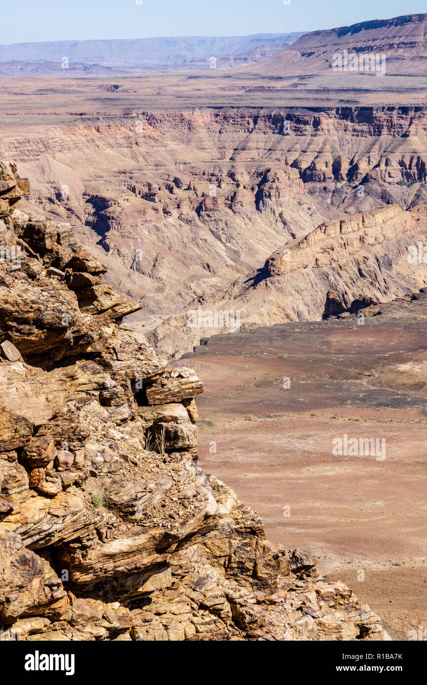 desert canyon river fishriver namibia Stock Photo