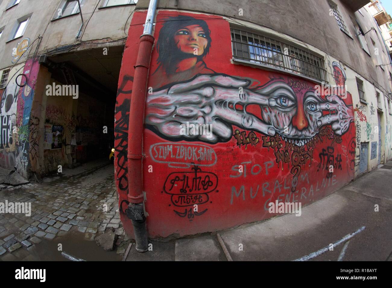 Graffiti On A Wroclaw Street Poland Stock Photo Alamy