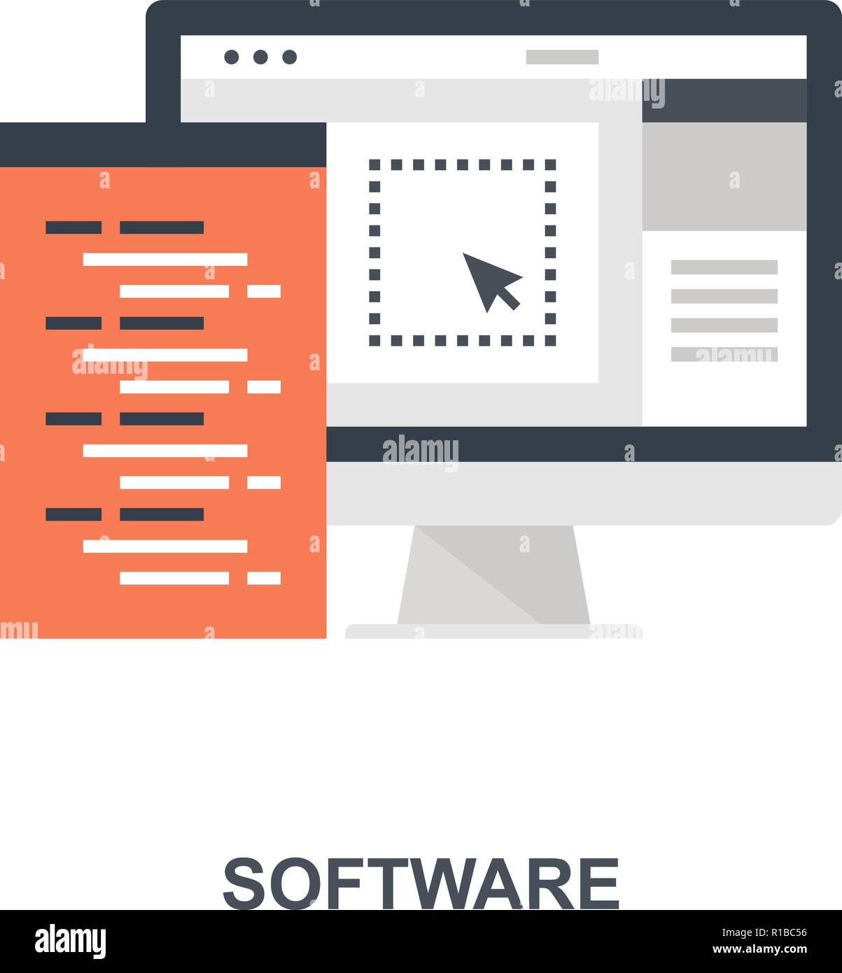 Vector illustration of software flat design concept Stock Vector Image ...
