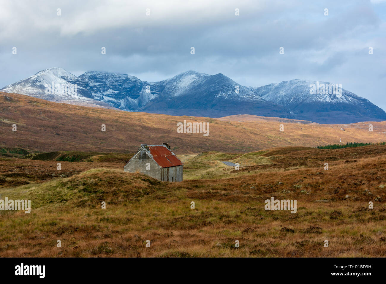Destitution Road, Dundonnell, Wester Ross, Scotland, United Kingdom Stock Photo