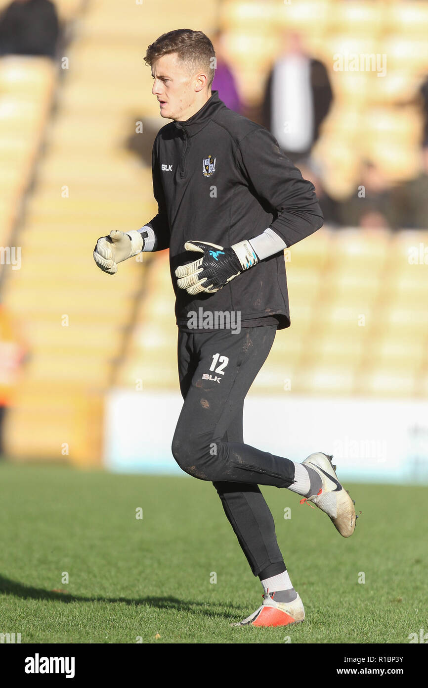 Burslem, Staffordshire, UK. 11th Nov 2018. Port Vale goalkeeper Sam