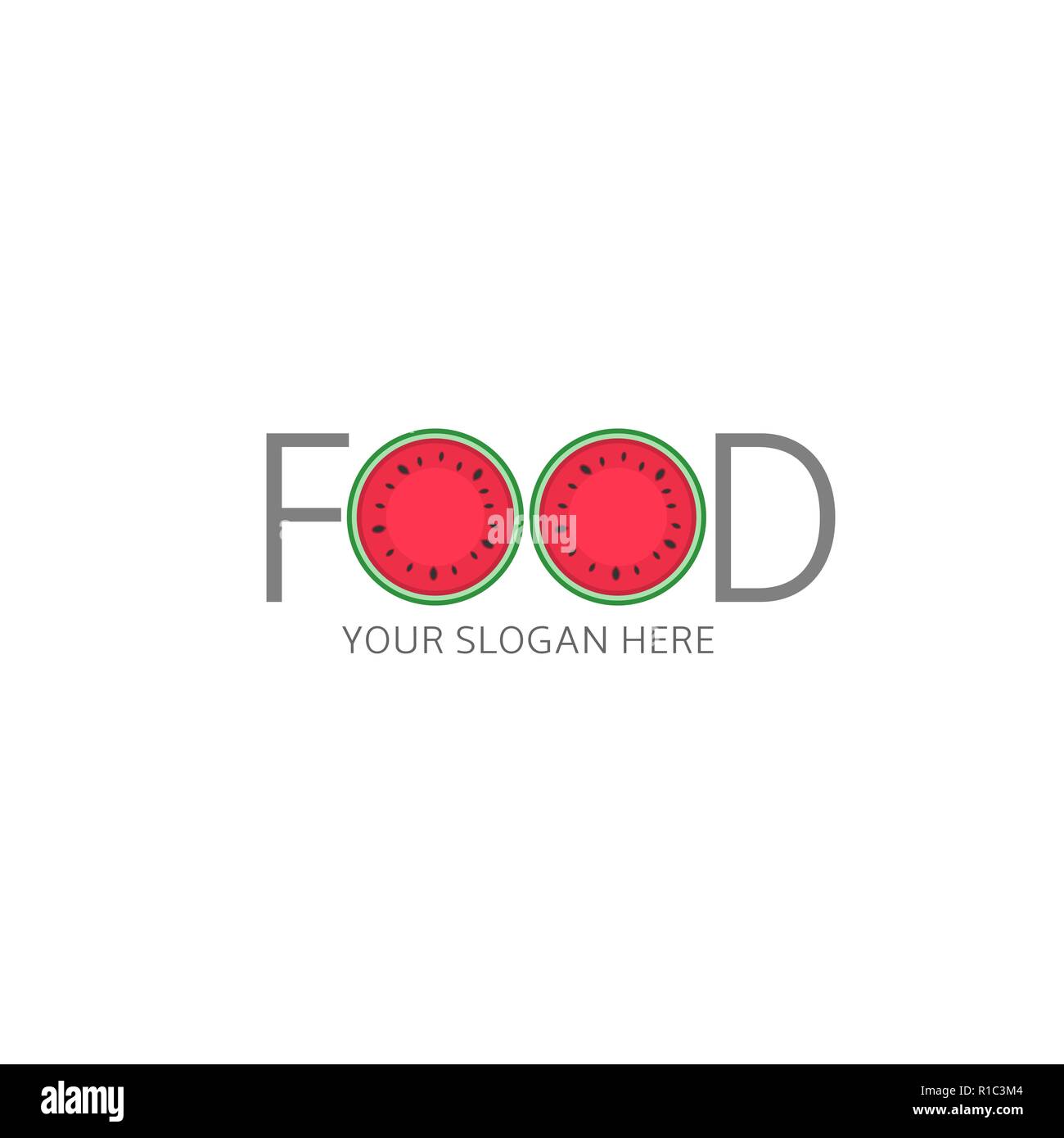 Watermelon icon template.Logotype sign,vector illustration Stock Vector
