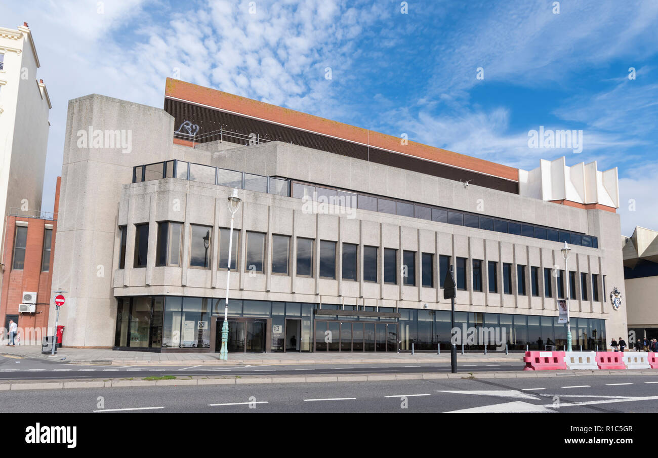 Brighton Centre, a conference and exhibition centre and events venue in Kings Road, Brighton, East Sussex, England, UK. Stock Photo