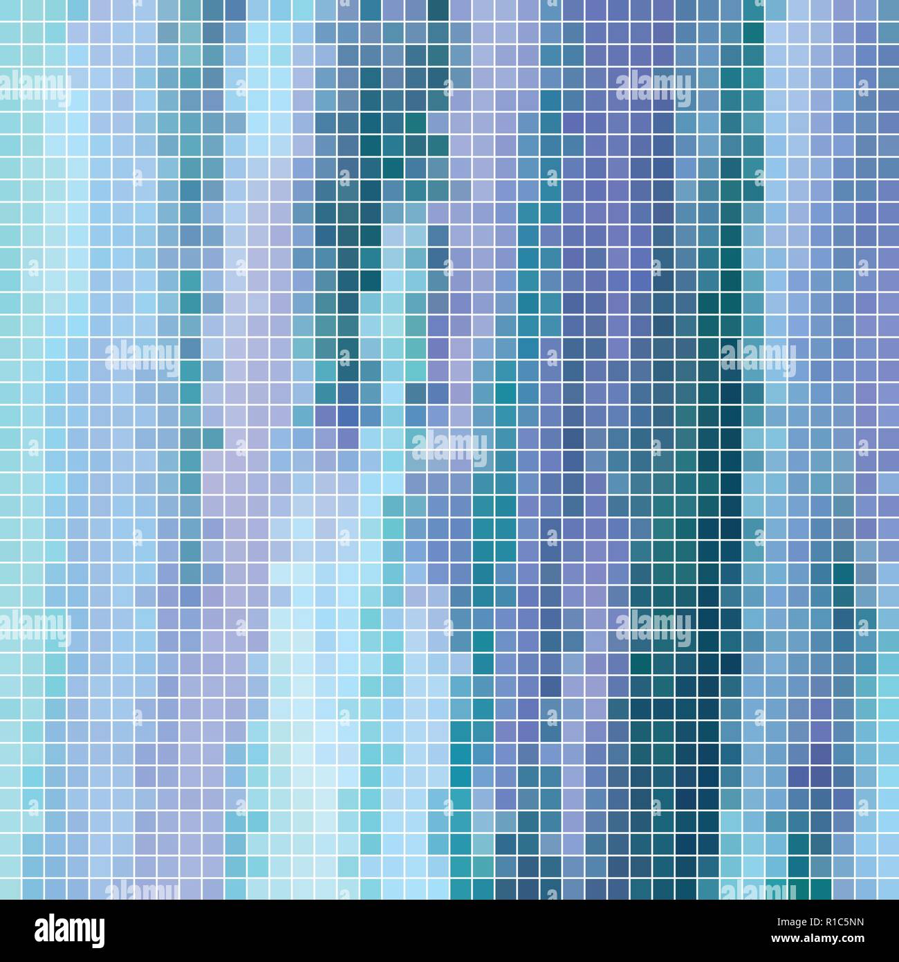 abstract vector square pixel mosaic background - light blue Stock ...