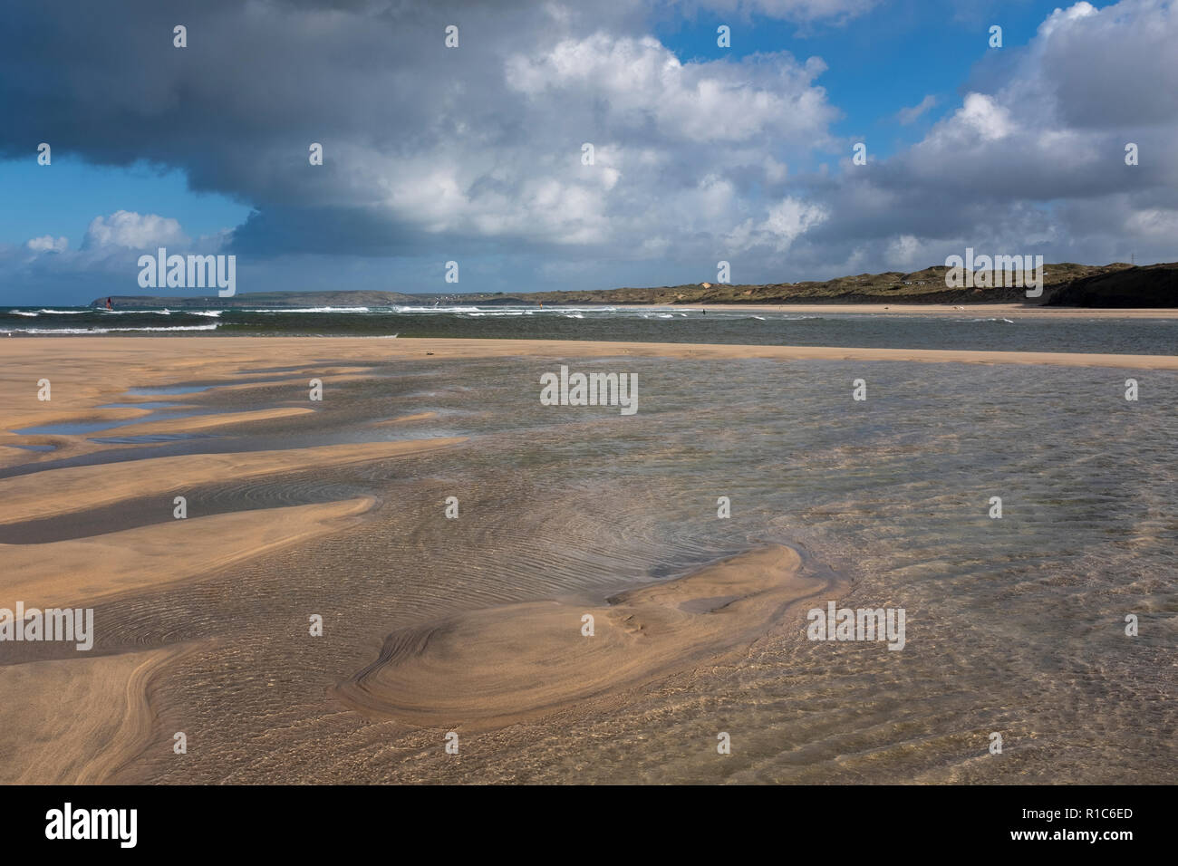 Porthkidney Beach Cornwall Edge of the Land Stock Photo Alamy