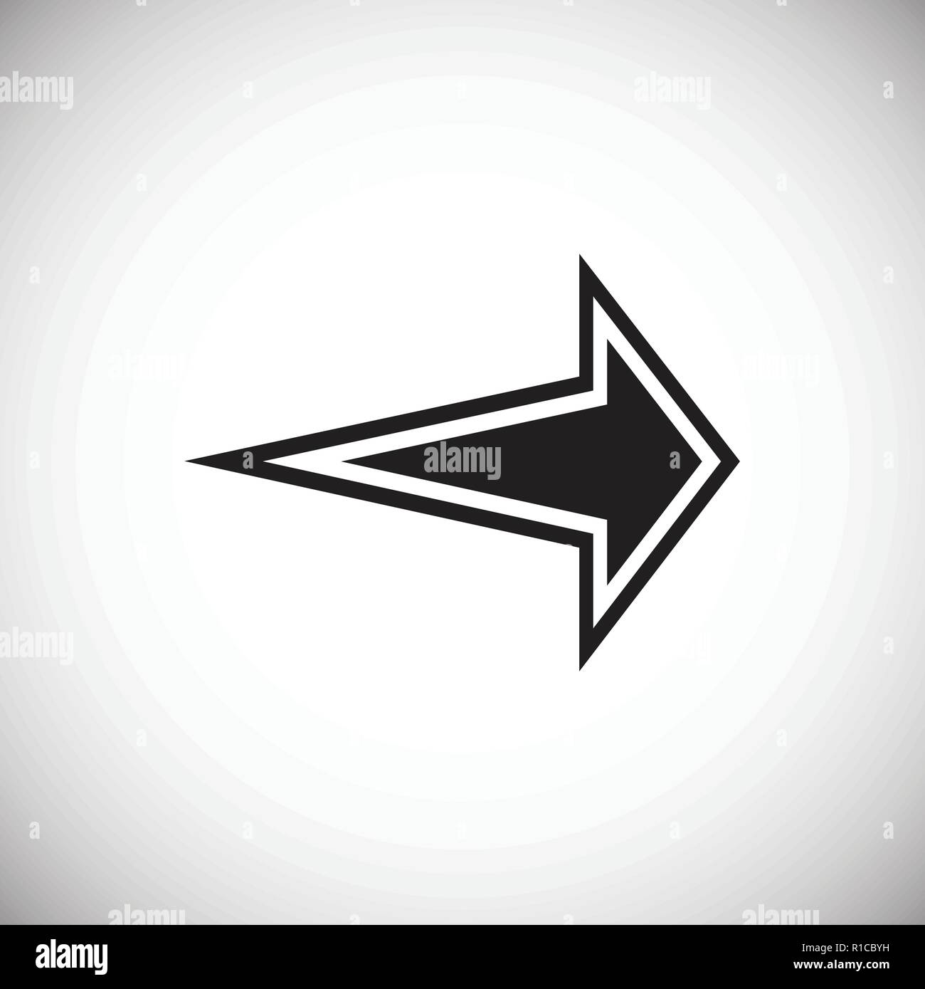 Arrow with outline on white background Stock Vector Image & Art - Alamy