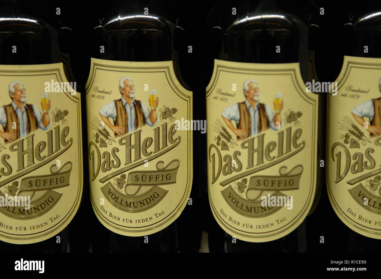 Das Helle,dark beer,German Stock Photo