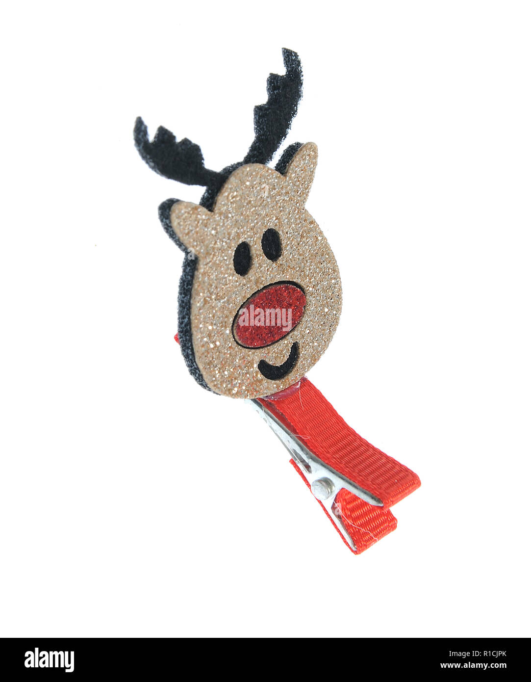 Christmas hair accessory for kids isolated on white background Stock Photo