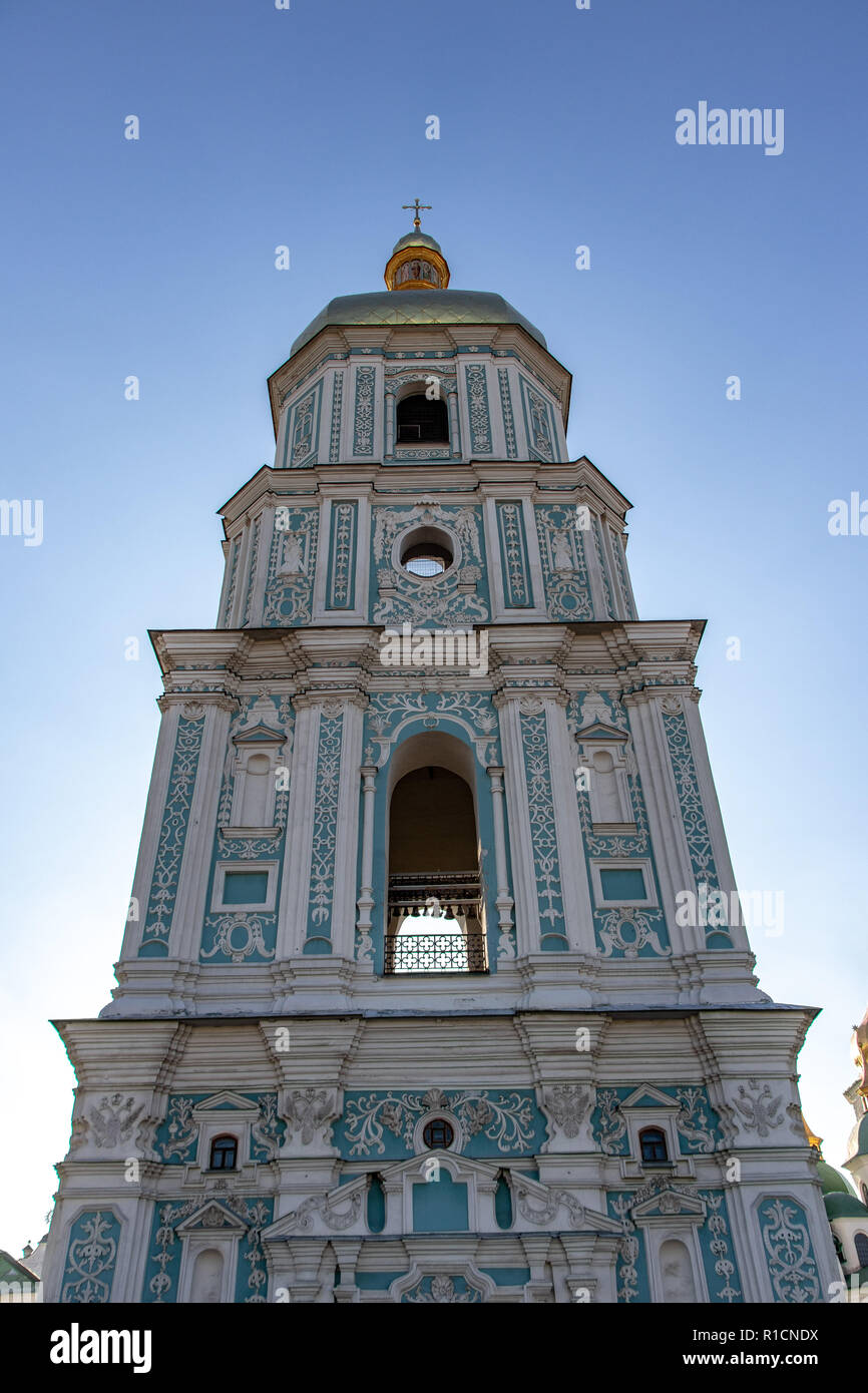 the ancient cathedral in St. Sophia Square in Kiev Kiev, Ukraine 06.11.2018 Stock Photo