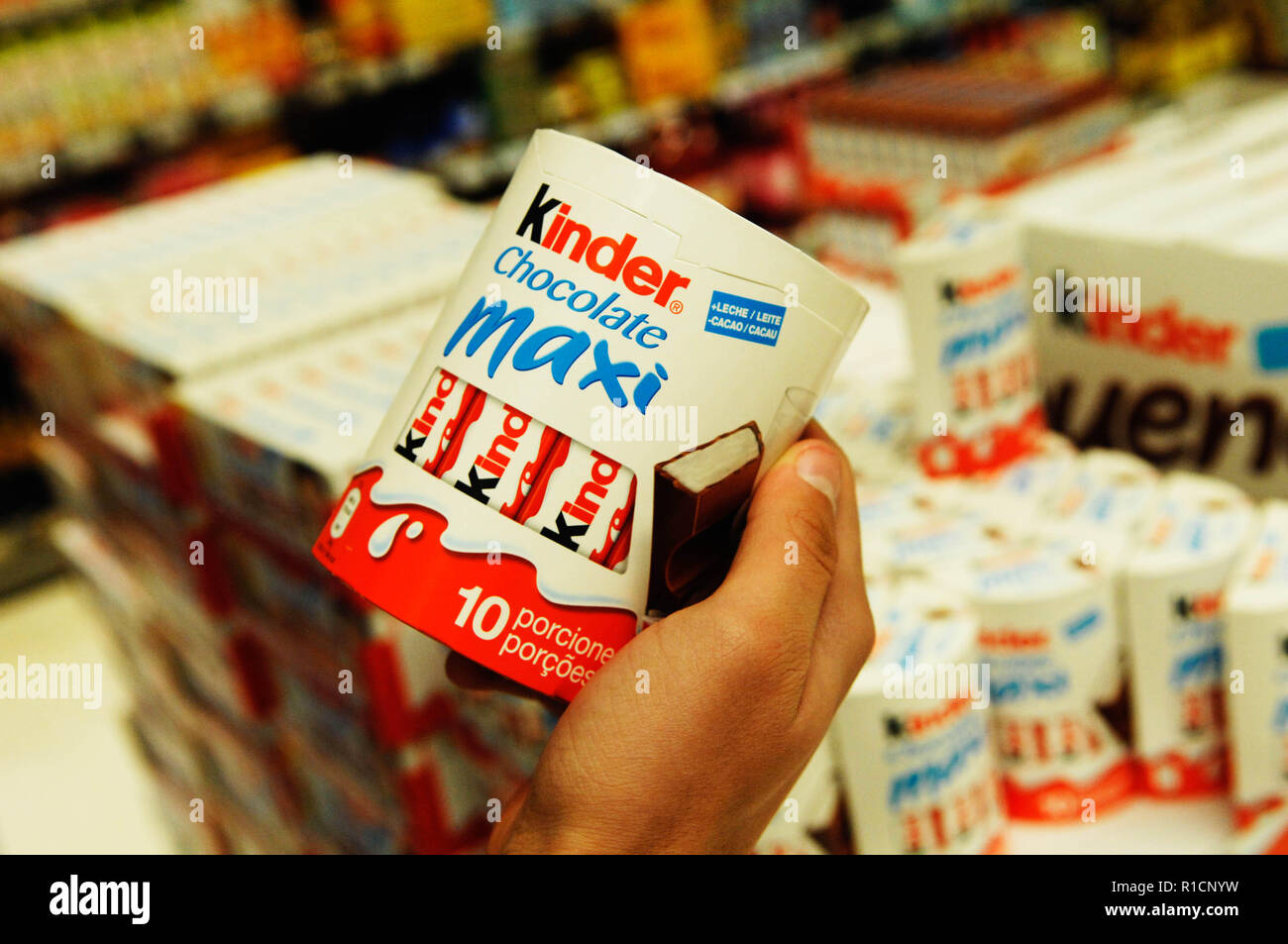 Kinder,Chocolate bar Stock Photo