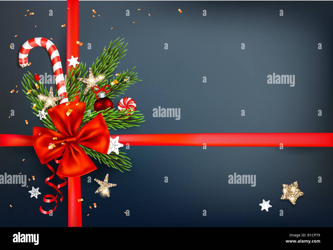 Winer dark decoration Stock Vector