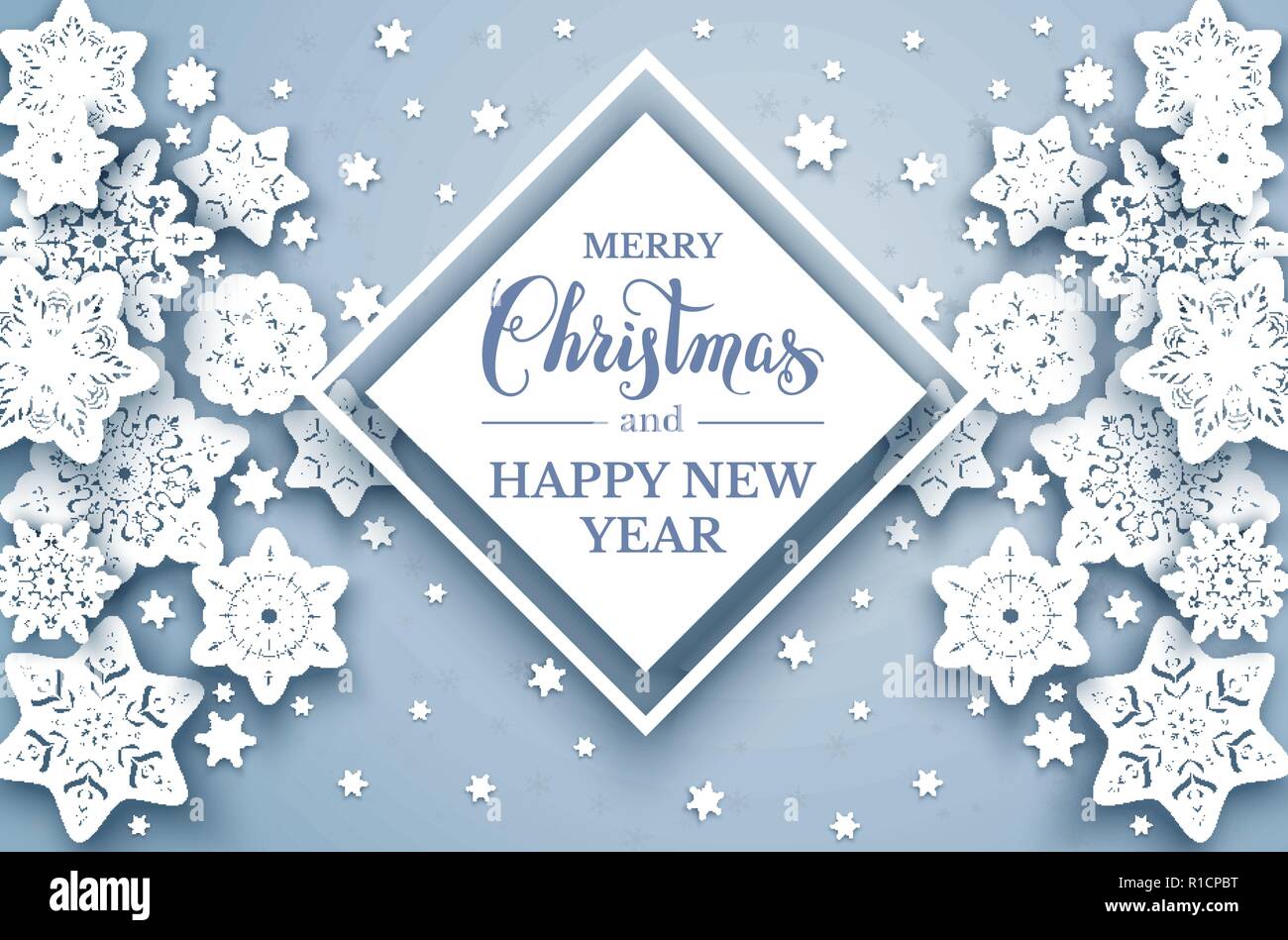 Paper cut snow Stock Vector Image & Art Alamy