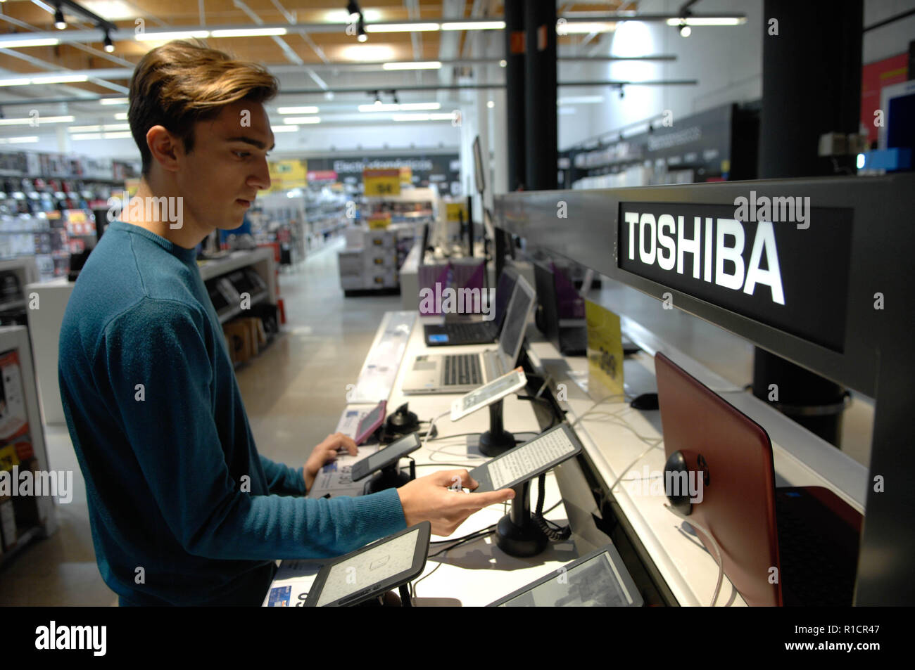 Toshiba,electronics,technology Stock Photo