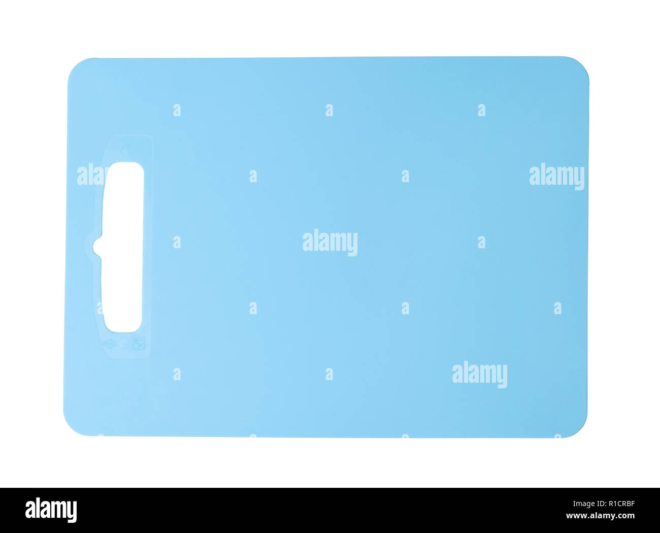 Plastic cutting board isolated on white background Stock Photo