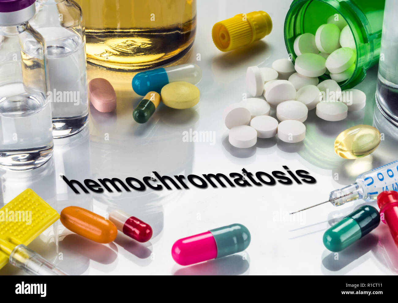 Medical diagnosis hemochromatosis, conceptual image Stock Photo