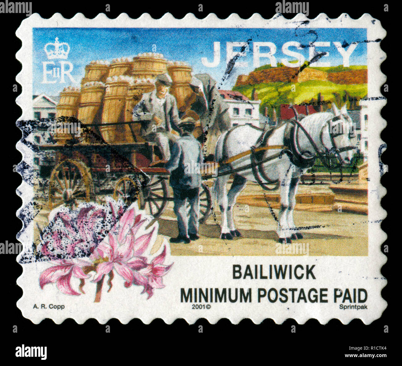 Postage stamps from Jersey in the Traditional labour series issued in