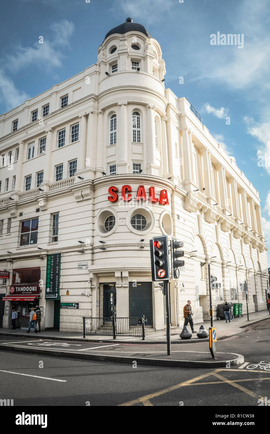 Scala, a former cinema turned nightclub and live music venue in Pentonville  Road, London, England, near King's Cross railway station Stock Photo - Alamy