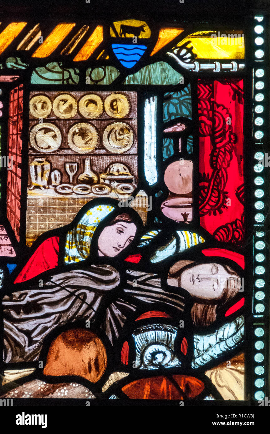Edward burne jones stained glass window hi-res stock photography and ...