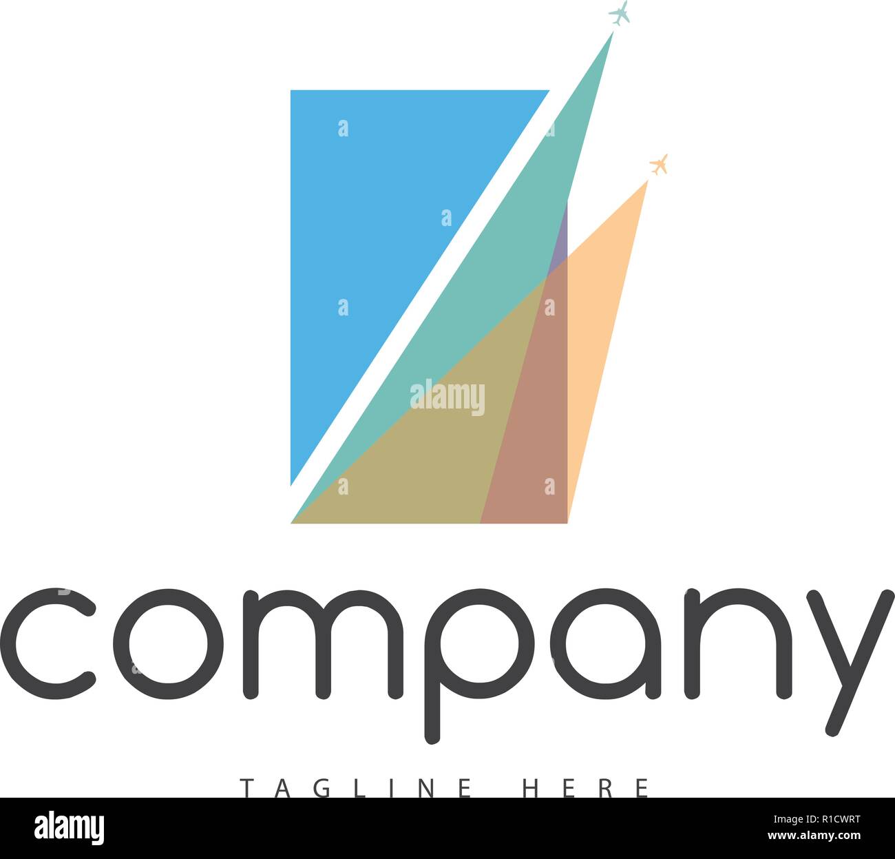 Air travel vector logo image Stock Vector