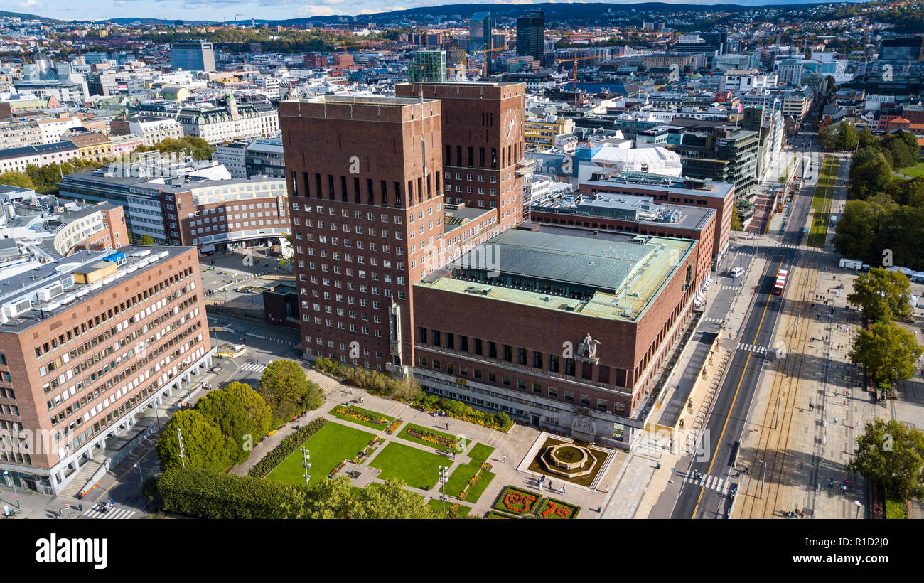 Rådhuset, City Hall, Oslo, Norway Stock Photo
