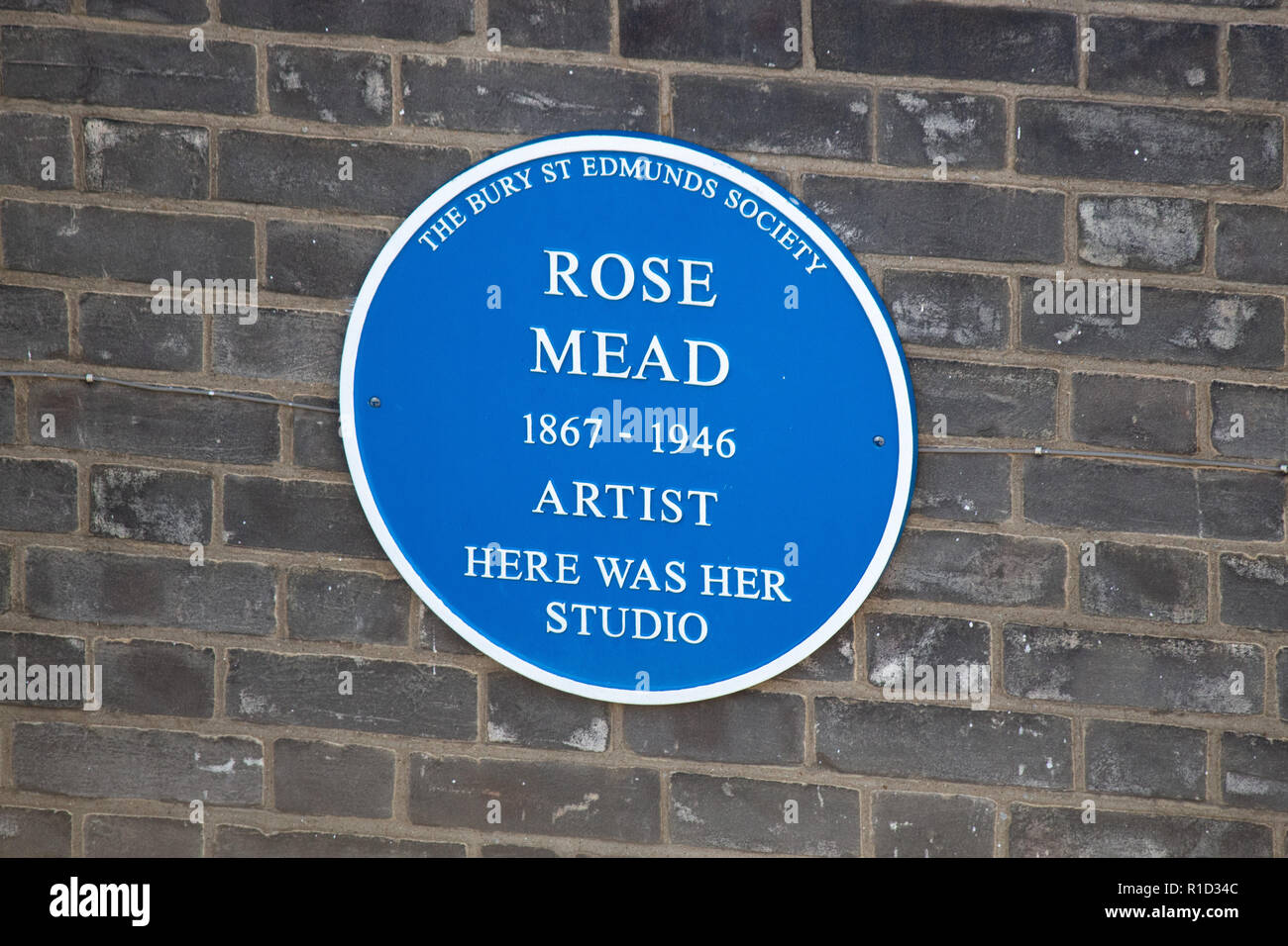 The home of artist Emma Rose Mead in Crown Street, Bury St Edmunds, Suffolk, England, UK Stock Photo