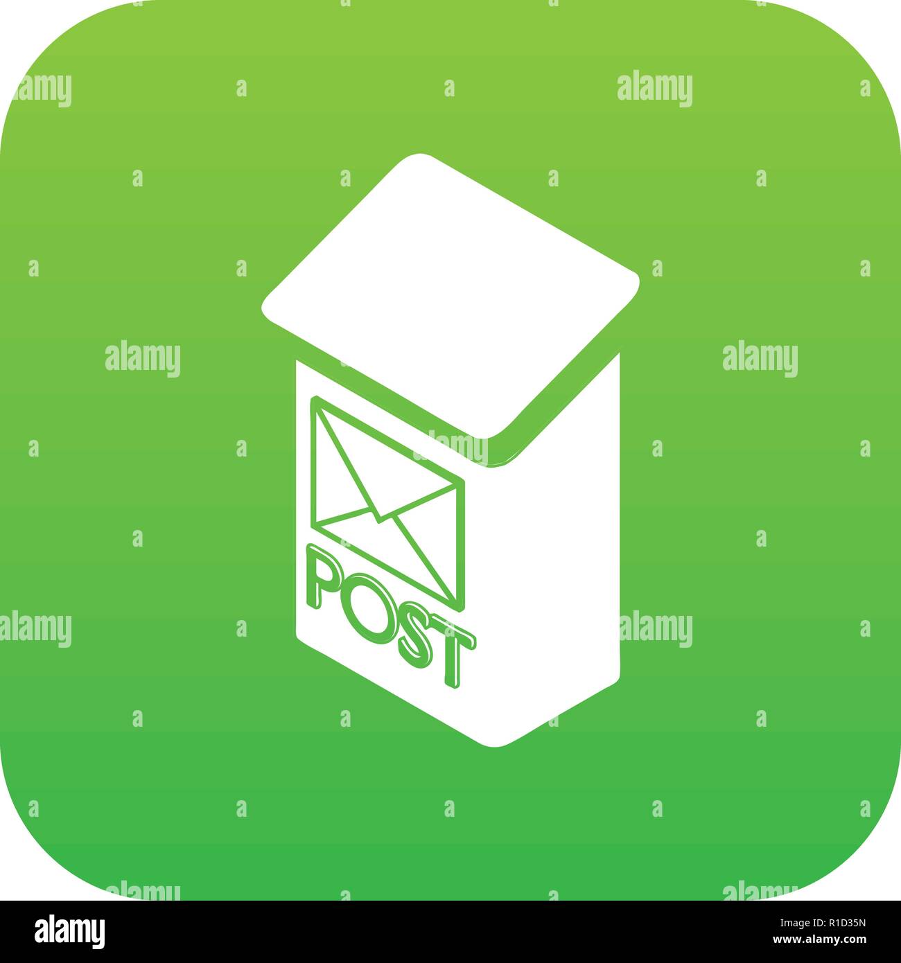 Apartment post box icon green vector Stock Vector Image & Art Alamy