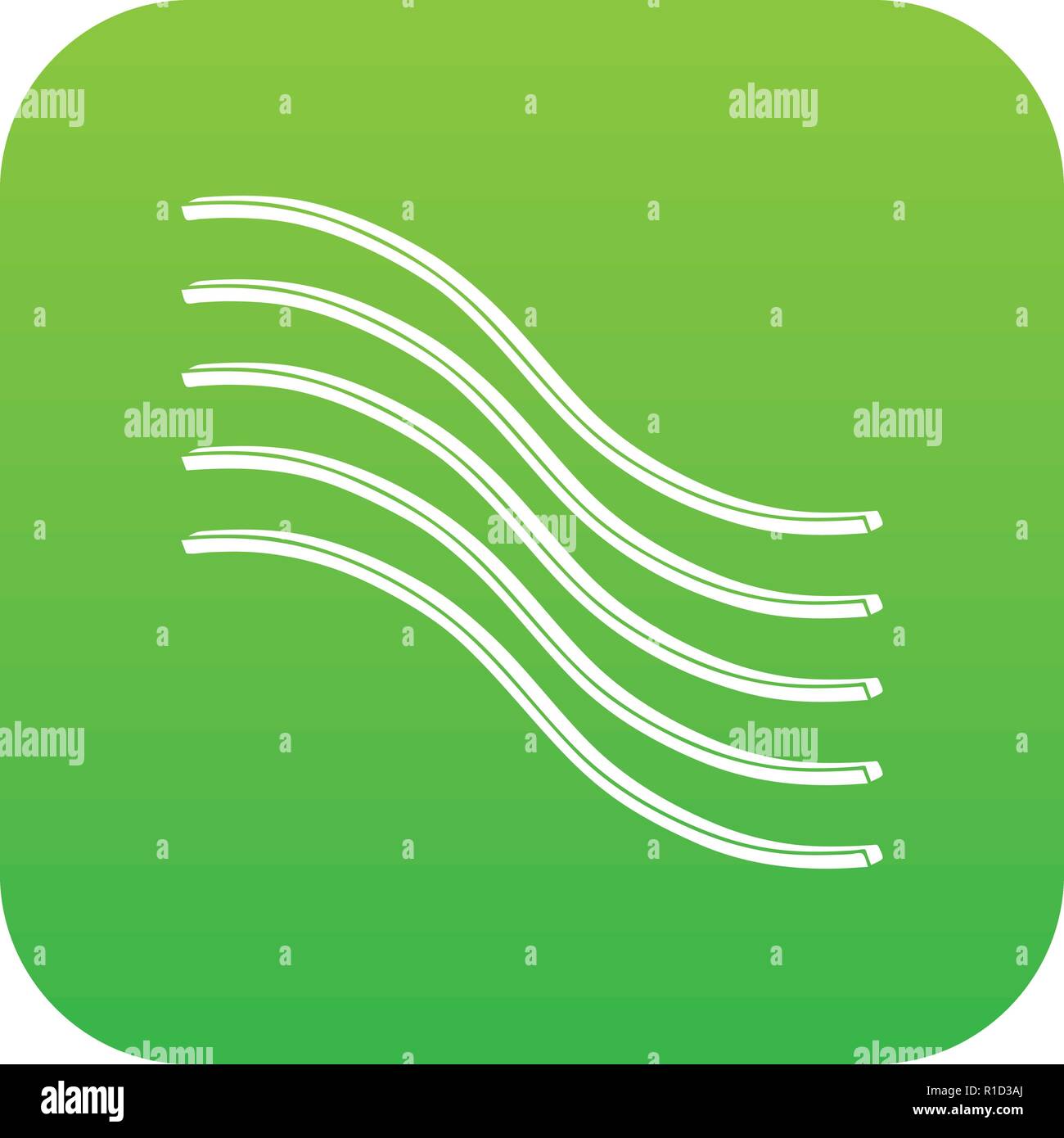 Postal lines icon green vector Stock Vector