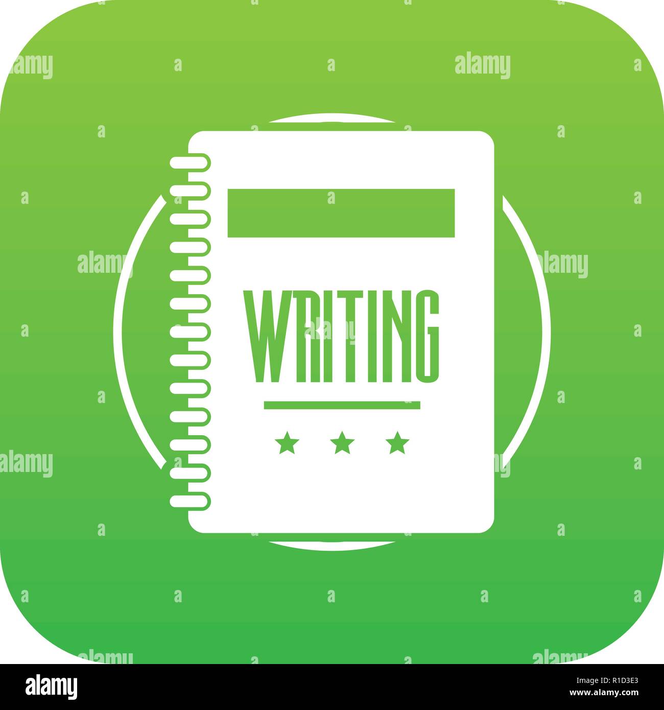 Notebook icon green vector Stock Vector Image & Art - Alamy
