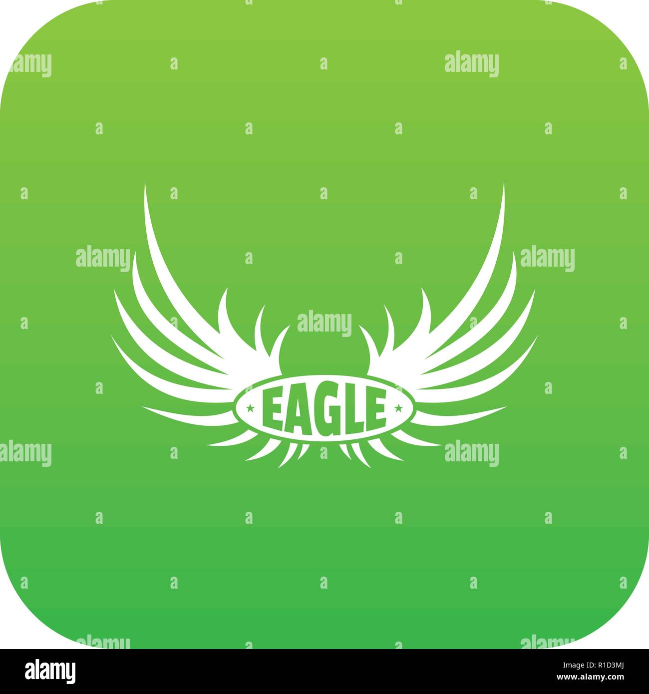 Bird wing icon green vector Stock Vector Image & Art - Alamy