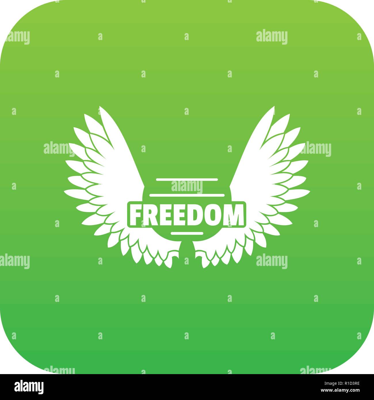 Angel wing icon green vector Stock Vector Image & Art - Alamy