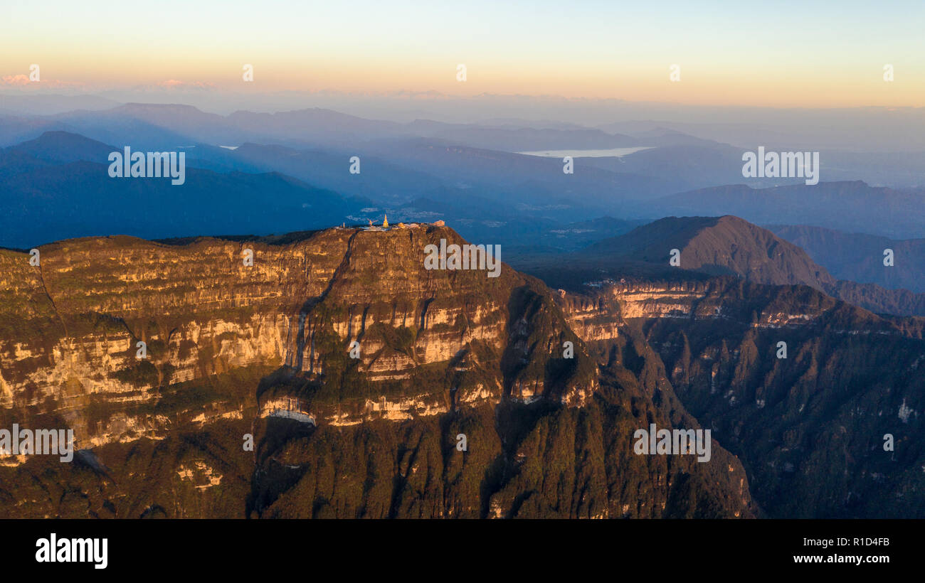 Golden Buddha on Emeishan or Emei Mountain, Sichuan Province, China Stock Photo