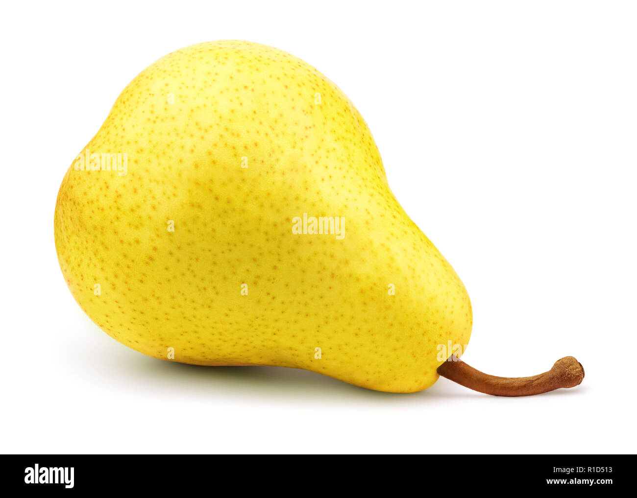 Fresh yellow pear isolated on white Stock Photo