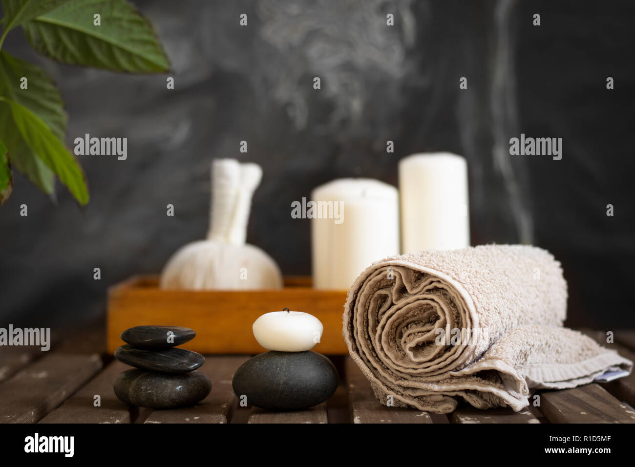 spa wellness objects arrangement Stock Photo