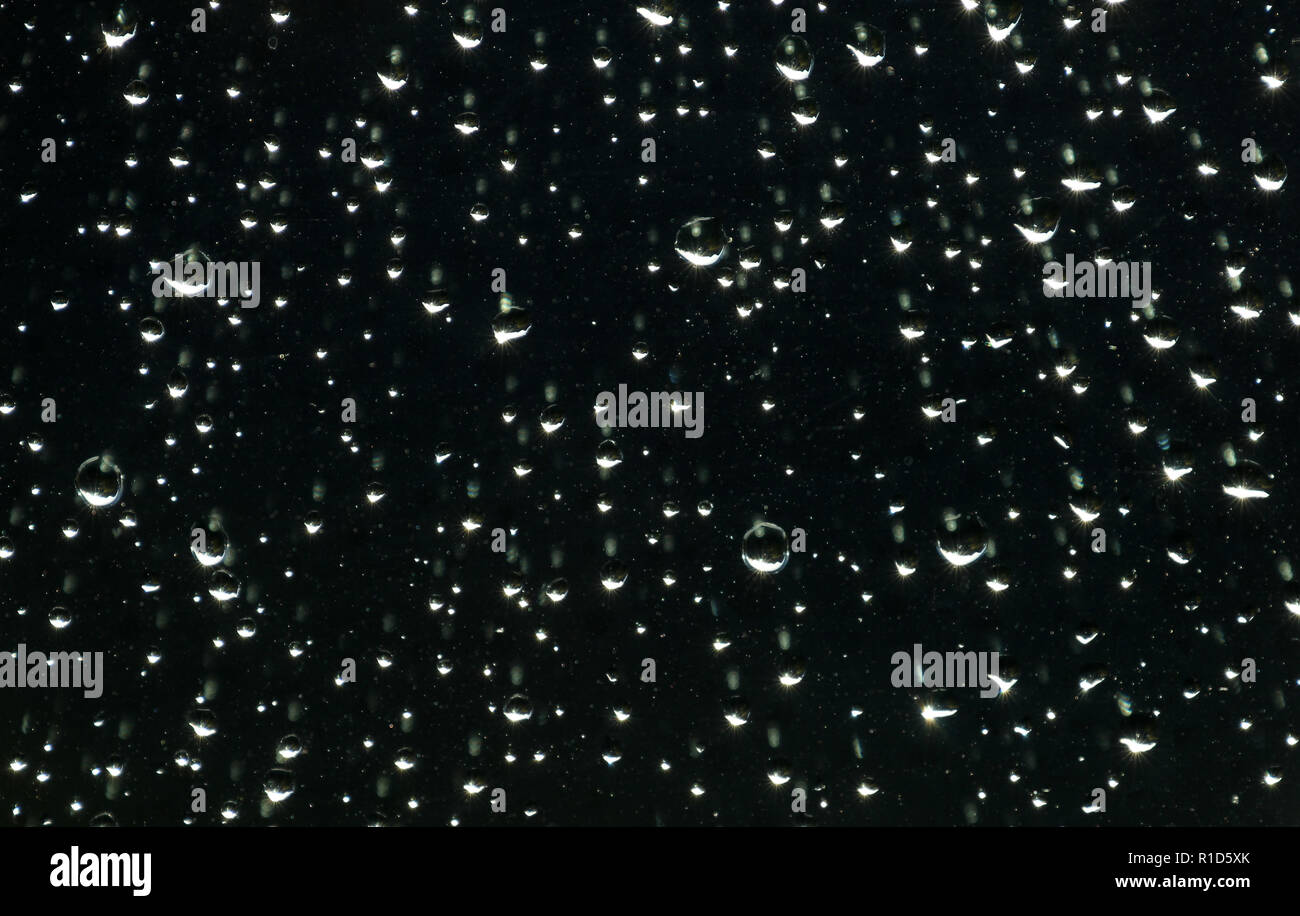 raindrops on window Stock Photo