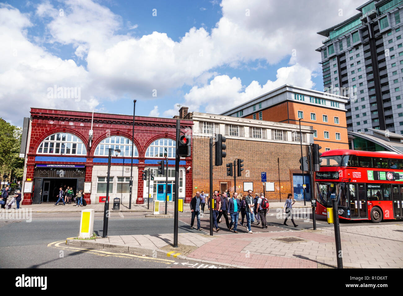 Lambeth north underground station train tube tube subway public
