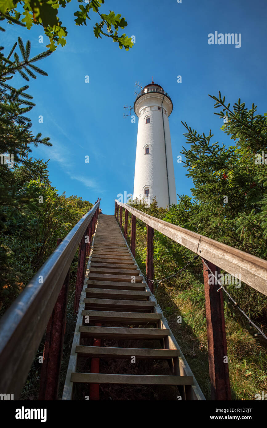 Lyngvig Fyr bei Hvide Sande Stock Photo