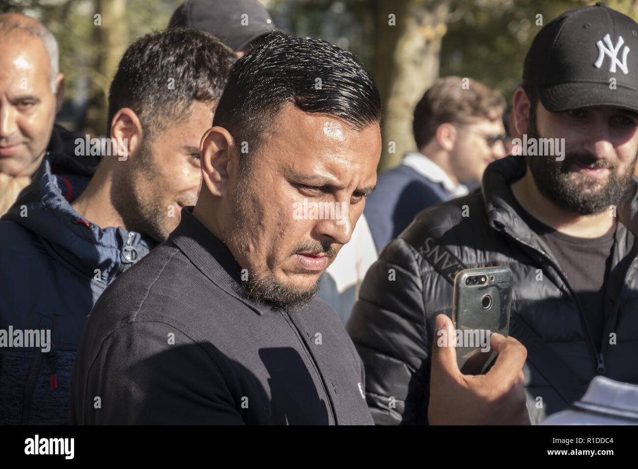 London, UK. 21st Oct, 2018. Omar is a regular at Speakers Corner every Sunday in London. He has recently been raided by anti terror police units and given a restriction order preventing him from attending the weekly event in Hyde Park. Credit: Edward Crawford/SOPA Images/ZUMA Wire/Alamy Live News Stock Photo