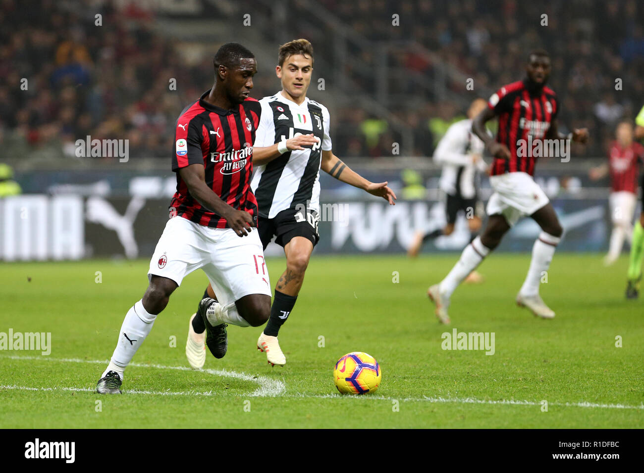 Milano, Italy. 11th November, 2018.  Cristian Zapata of Ac Milan  in action during the Serie A football match between AC Milan and Juventus Fc. Stock Photo