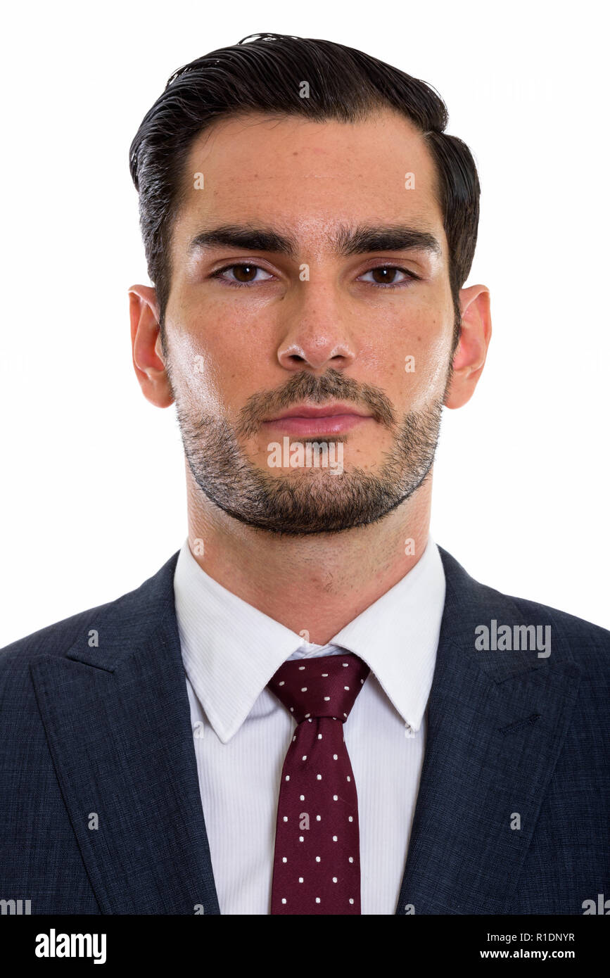Face of young handsome businessman wearing suit Stock Photo - Alamy