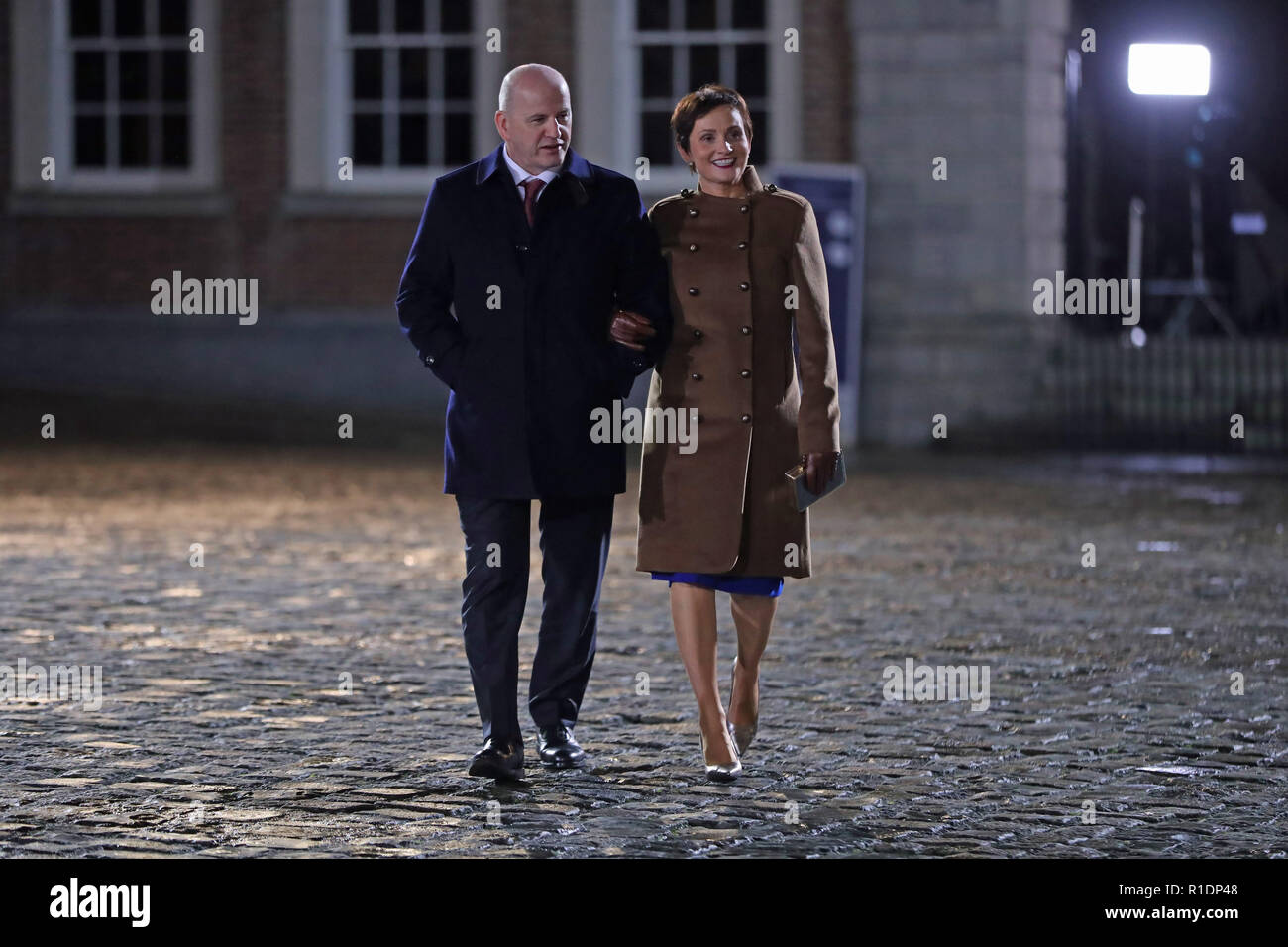 Defeated presidential candidate Sean Gallagher and his wife Trish arrive at Dublin Castle to attend the inauguration of Michael D Higgins as president for a second term. Stock Photo