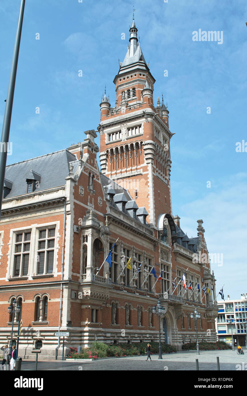 Dunkirk, Dunkerque town hall Stock Photo