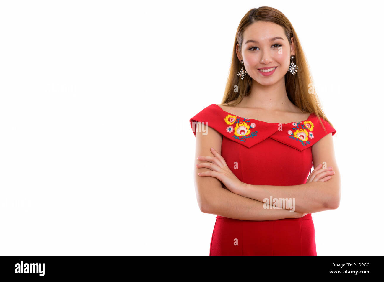 Asian woman smiling hi-res stock photography and images - Alamy
