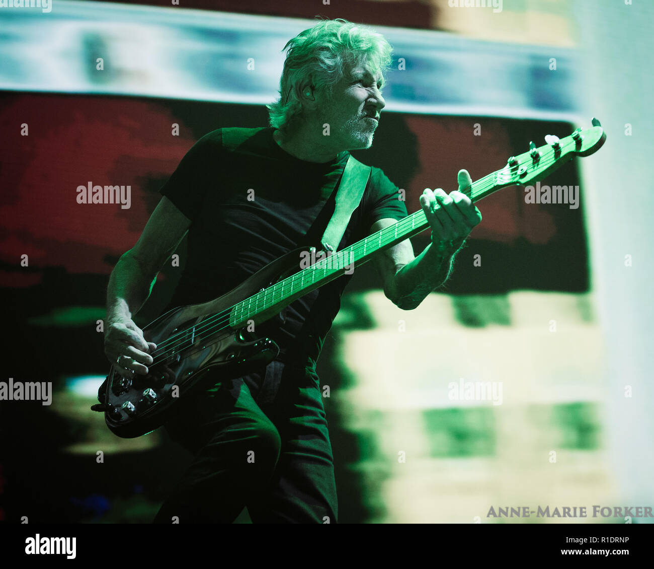 Roger Waters of Pink Floyd performing a concert in Oslo Telenor Arena,  Norway, in August 2018, during the Us & Them Tour Stock Photo - Alamy