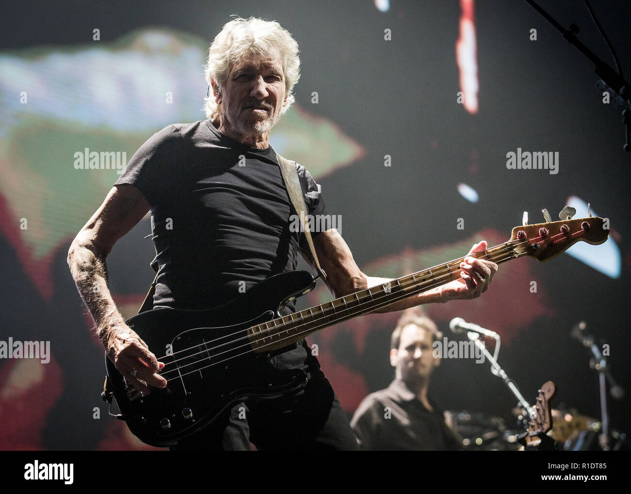Roger Waters of Pink Floyd performing a concert in Oslo Telenor Arena on 14 August 2018 Stock Photo