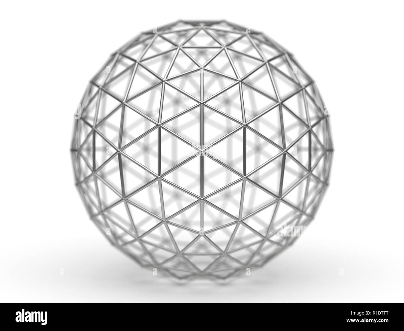 simple faraday cage design made of iron. 3d illustration Stock Photo