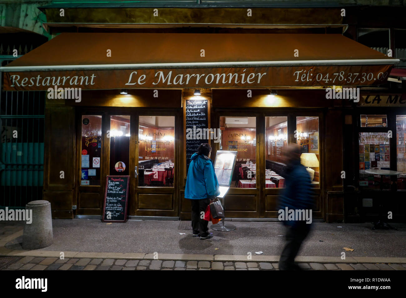 Le Maronnier, renowned Bouchon, Lyon Peninsula, France Stock Photo Alamy