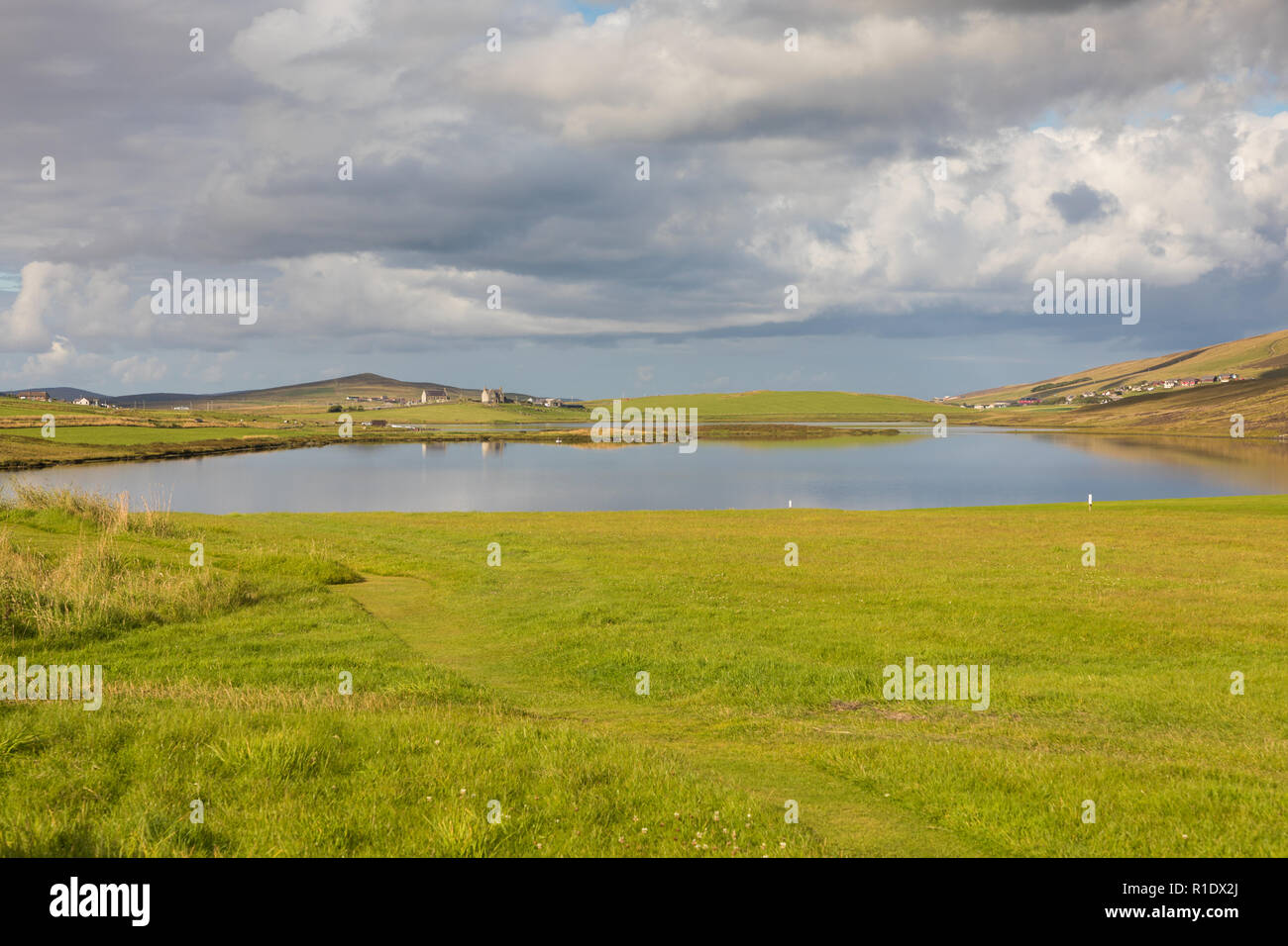 Tingwall Standing Stone, Mainland, Shetland, UK Stock Photo