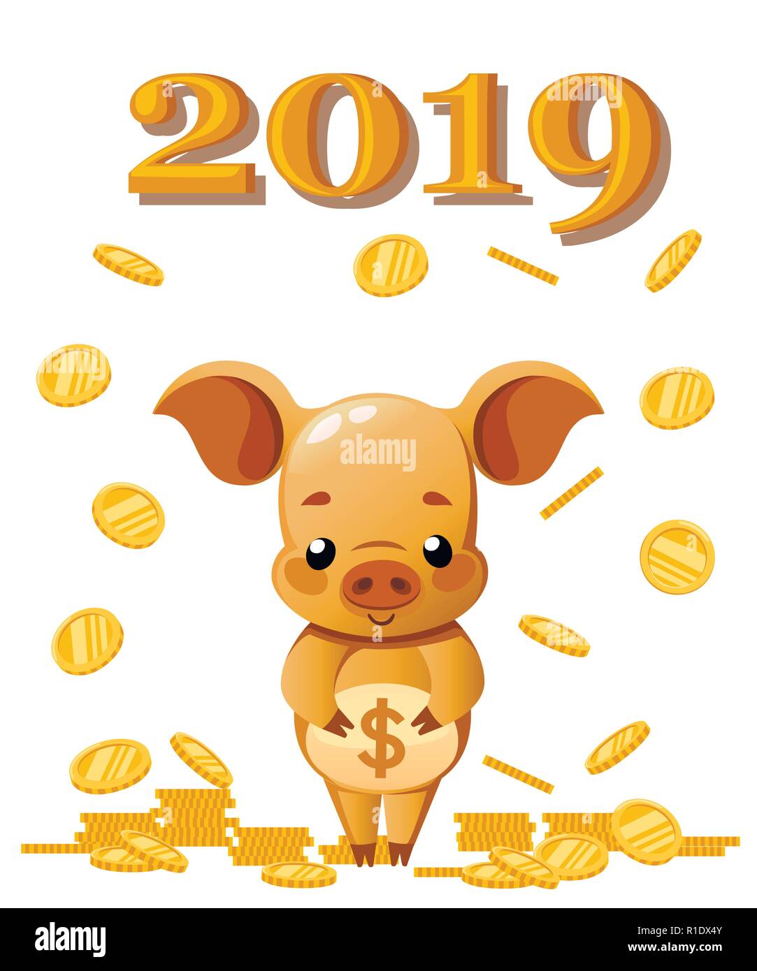 Piggy Bank Cartoon - 